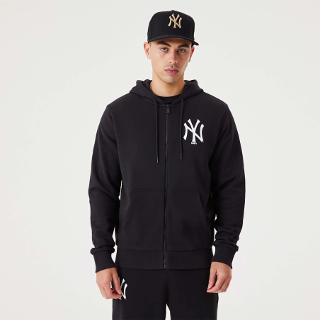 Sudadera Zip MLB New York Yankees New Era Essential Negro