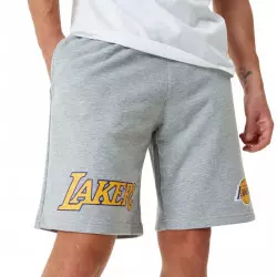 Short NBA Los Angeles Lakers New Era Team Logo Gris pour homme