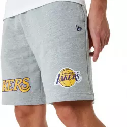 Short NBA Los Angeles Lakers New Era Team Logo Gris pour homme