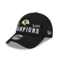 Casquette NFL Los Angeles Rams New Era NFL21 Superbowl Champions 9forty Noir