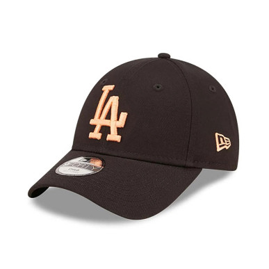 Casquette MLB Los Angeles Dodgers New Era League Essential 9Forty noir orange pour Enfant