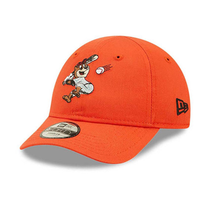 Gorra MLB Mascot New Era League Essential 9Forty Naranja para Bebe
