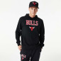 Men's New Era Team logo Hoodie PO 2 NBA Chicago Bulls Black