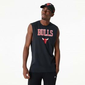 Débardeur NBA Chicago Bulls New Era Team Logo Noir pour homme