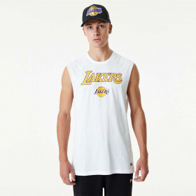 Débardeur NBA Los Angeles Lakers New Era Team Logo Blanc pour homme