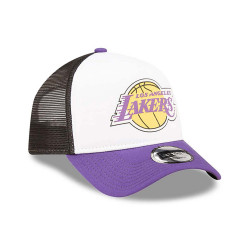 Casquette NBA Los Angeles Lakers New Era Team Colour Block Trucker Blanc