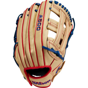 Gant de Baseball Wilson A500 23 12" Crème Bleu Pour enfant