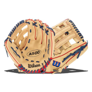 Gant de Baseball Wilson A500 23 12" Crème Bleu Pour enfant