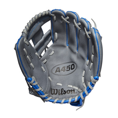 Youth's Wilson A450 22 10.75" Baseball Gloves Grey