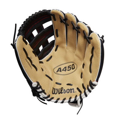 Gant de Baseball Wilson A450 22 11" Noir pour enfant