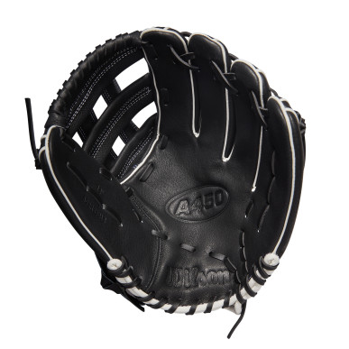 Youth's Wilson A450 22 12" Baseball Gloves Black