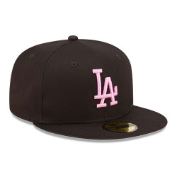 Casquette MLB Los Angeles Dodgers New Era League essential 59fifty Noir Rose