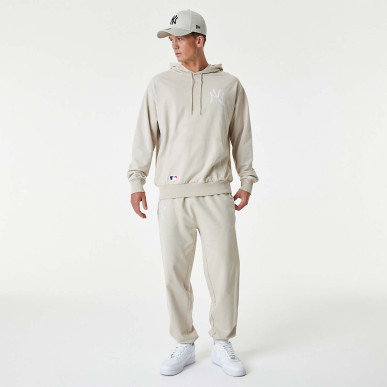 Sweat à Capuche MLB New York Yankees New Era League Essential Oversize Beige