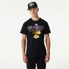 T-shirt NBA Los Angeles Lakers New Era Team Graphic Negro para hombre