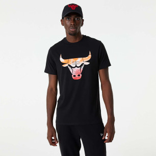 Men's New Era Sky Print T-shirt NBA Chicago Bulls black