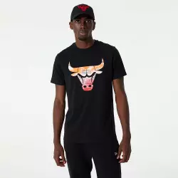 T-shirt NBA Chicago Bulls New Era Sky Print Noir pour Homme