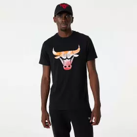 T-shirt NBA Chicago Bulls New Era Sky Print Negro para hombre