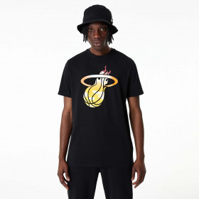 T-shirt NBA Miami Heat New Era Sky Print Negro para hombre