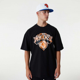 T-shirt NBA New York Knicks New Era Infill Logo Oversize Noir