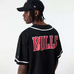 Maillot de Baseball NBA Chicago Bulls New era Jersey Noir