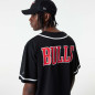 Men's New era Baseball jersey NBA Chicago Bulls black
