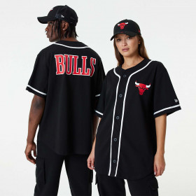 Camiseta de beisbol NBA Chicago Bulls New era negro