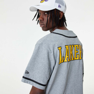 Camiseta de beisbol NBA Los Angeles Lakers New era Gris