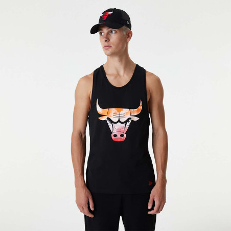 Men's NBA Chicago Bulls New Era Sky Print Tank Black