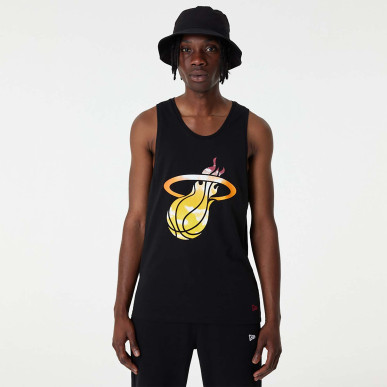 Estibador NBA Chicago Bulls New Era Miami Heat negro para hombre