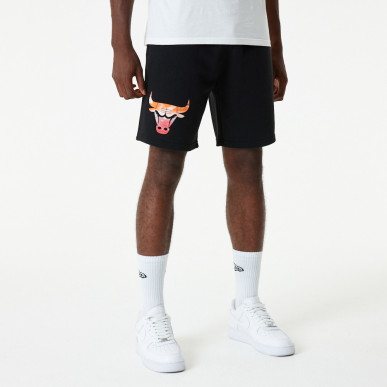 Short NBA Chicago Bulls New Era Sky Print negro para hombre
