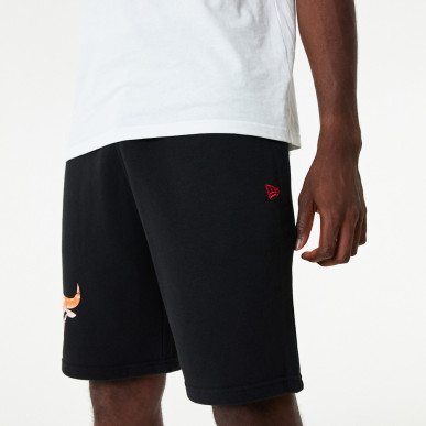 Men's New Era Sky Print Short NBA Chicago Bulls Black