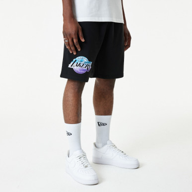 Short NBA Los Angeles Lakers New Era Sky Print negro para hombre
