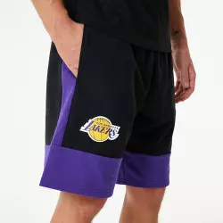 Short NBA Los Angeles Lakers New Era Colour Block Noir pour homme