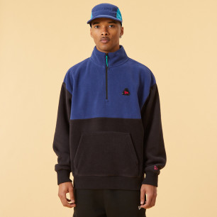 Sweat Zippé New Era Color Block Bleu
