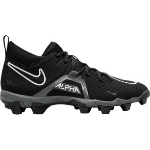 Crampons de Football Americain moulés Nike Alpha Menace Shark 3 Mid Noir gris