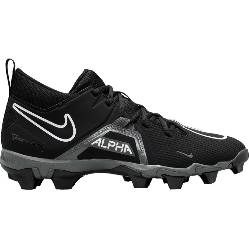 Crampones de fútbol americano Nike Alpha Menace Shark 3 Mid Negro gris Crampones de fútbol americano Nike Alpha Menace Shark 3 Mid Negro gris