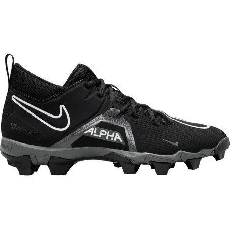 Crampones de fútbol americano Nike Alpha Menace Shark 3 Mid Negro gris