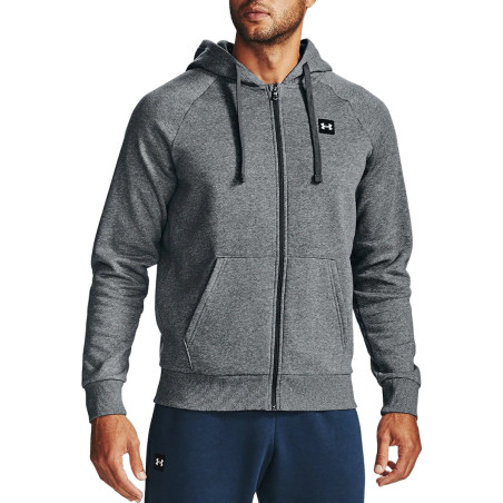 Men's Under armour Rival Fleece Full zip Hoodie Grey
