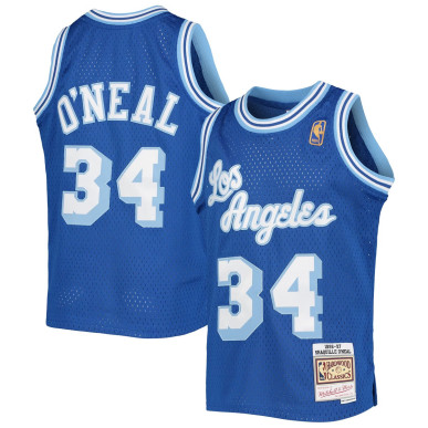 Kid's Mitchell & Ness NBA Hardwood Classic NBA Jersey Shaquille O'neal Los Angeles Lakers 1996-97 Royal