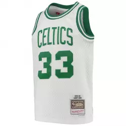 Camiseta NBA Larry Bird Boston Celtics 1985 Mitchell & ness Hardwood Classic Blanco para nino
