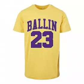 T-Shirt Mister Tee Ballin 23 Jaune pour Homme