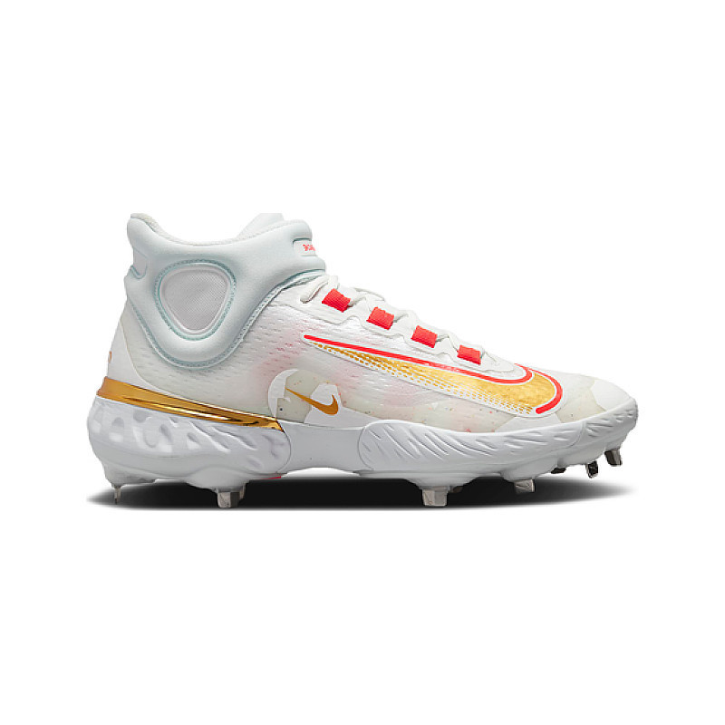 Men's Nike Alpha Huarache Elite 4 Mid Playoff Pack Baseball cleats White