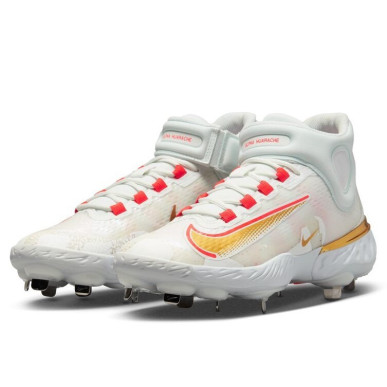 Men's Nike Alpha Huarache Elite 4 Mid Playoff Pack Baseball cleats White
