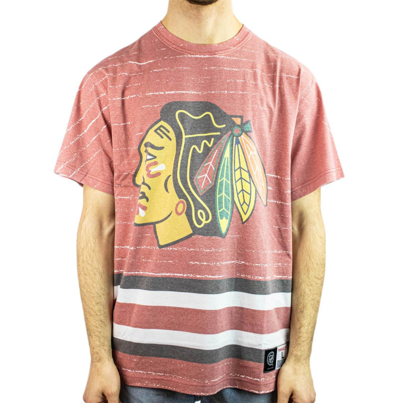 Mitchell & ness Jumbtron 3.0 T-shirt NHL Chicago Blackhawks Red