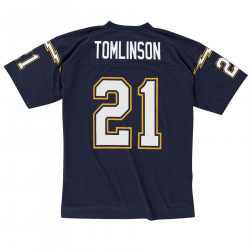 Maillot NFL Ladainian Tomlinson Los Angeles Chargers 2006 Mitchell & Ness Legacy Retro Bleu Marine pour Homme