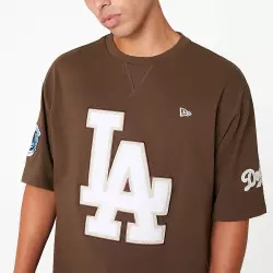 T-shirt MLB Los Angeles Dodgers New Era World Series Patch Oversize Maron