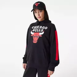 Sudadera NBA Chicago Bulls New Era Color Block Oversize Negro