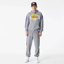 Sweat à Capuche NBA Los Angeles Lakers New Era Color Block Oversize Gris