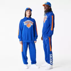 Sweat à Capuche NBA New York Knicks New Era Color Block Oversize Bleu