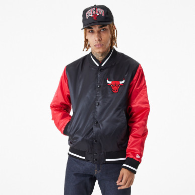 Bomber NBA Chicago Bulls New Era Satin Noir